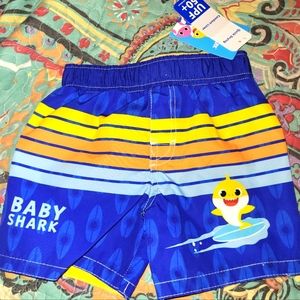 Pinkfong Baby Shark 12 month swim trunks, kids swim trunks 12m, baby shark 12 mo